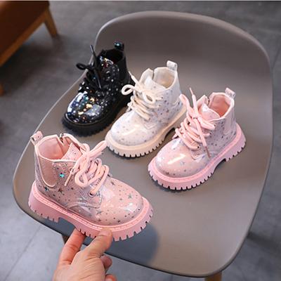 Soft Soled Girl Boots Fashion Versatile Girls' Shoes Casual Simple Ankle Boot Star Princess Comfort Child Shoe Unisex Short Boot