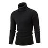 Casual Men Autumn Solid Color Turtle Neck Ribbed Twist Sweater Bottoming Shirt