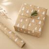 Large Size Vintage Christmas Gift Wrapping Paper Roll Christmas Tree Thickened Kraft Paper for Gift Wrapping, Christmas Party, Gift Boxes