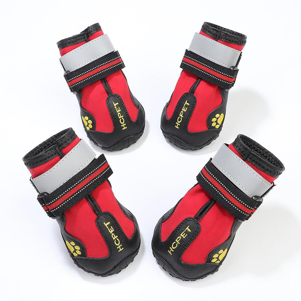 Anti-Slip Rain Boots Warm Dog Shoes Waterproof Protect Pet Feet 4pcs Snow Reflective for Small Large Pet Sports Training
