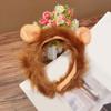 Cute 3D Animal Hairhoop Plush Lion Hairband Funny Party Headband Birthday Party Headwear Women Face Washing Headband