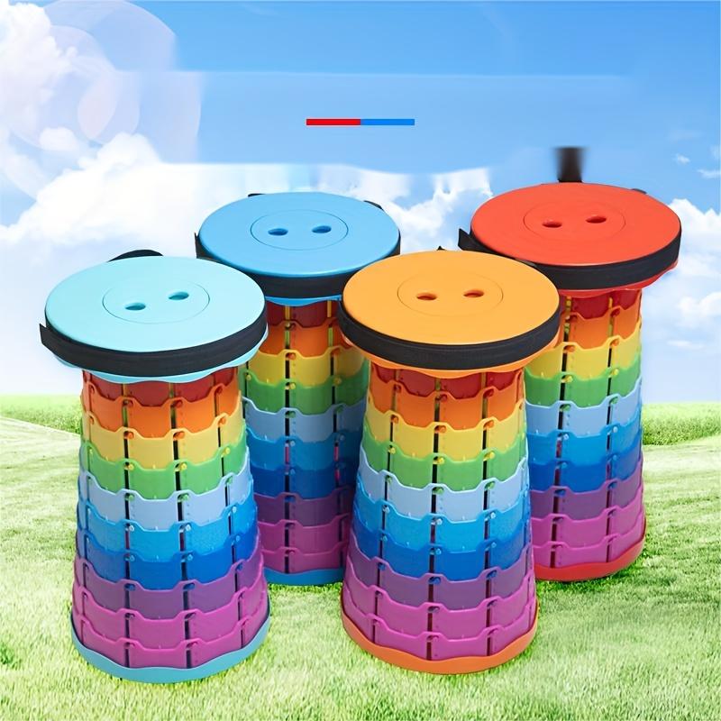 One piece portable folding stool, durable PP material, retractable, suitable for fishing, hiking, barbecue, outdoor activities