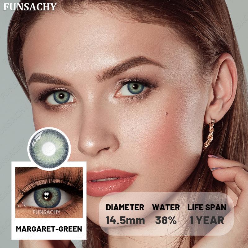 FUNSACHY 1 Pair Natural Blue Contact Lenses for Eyes Korean Fashion Color Eye Contacts Cosmetics Eye Makeup High Quality Lenses
