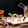 20ml Vodka Tequila Brandy Spirits Cups 4pcs Set Chinese Style Vintage Wine Glass Transparent Liquor Goblet Household Baijiu Cup