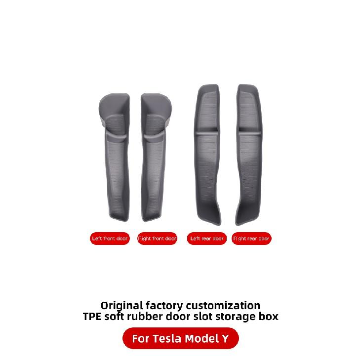 For Tesla Model Y 2022  Door Storage Organizer Box TPE Waterproof Material Car