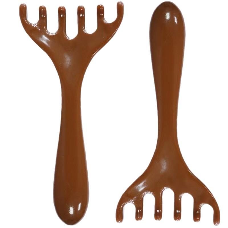 Six Claw Comb Scratching Head Point Scraping Meridian Comb Deer Antler Massage Comb Meridian Massage Comb Head Unclog Massager
