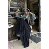 High-end Black Suspender Dress Women's Summer French Hepburn Gentle Wind Seaside Vacation Super Good-looking Long Skirt