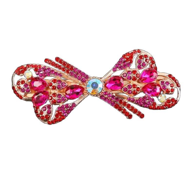 Élégante Barrette à Cheveux Coréenne Rétro en Cristal pour Adultes - Accessoire de Coiffure Printanier pour Queue de Cheval