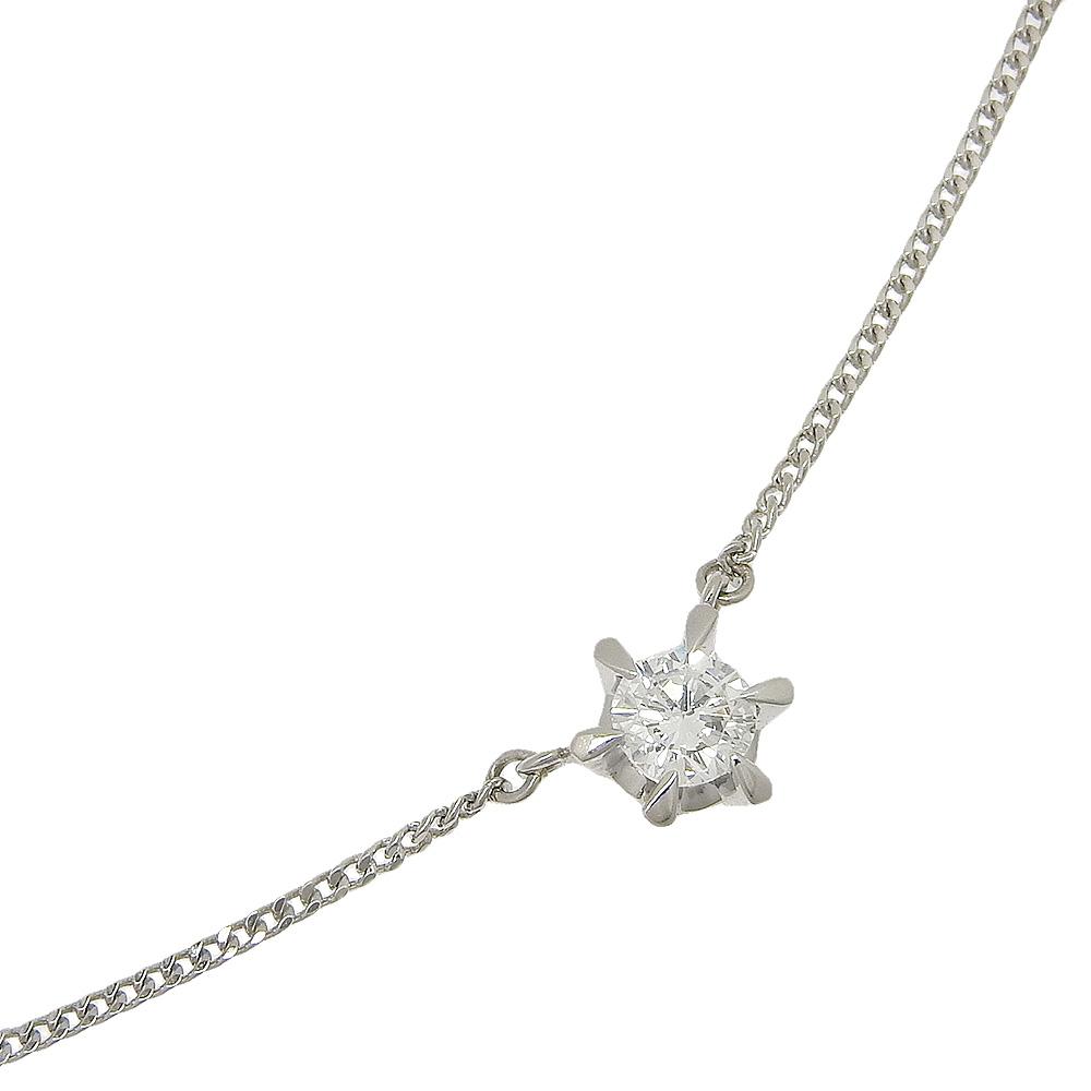 

Діамантове намисто 1P Pt850Платина/діамант 3.8г Жіноче Вживане