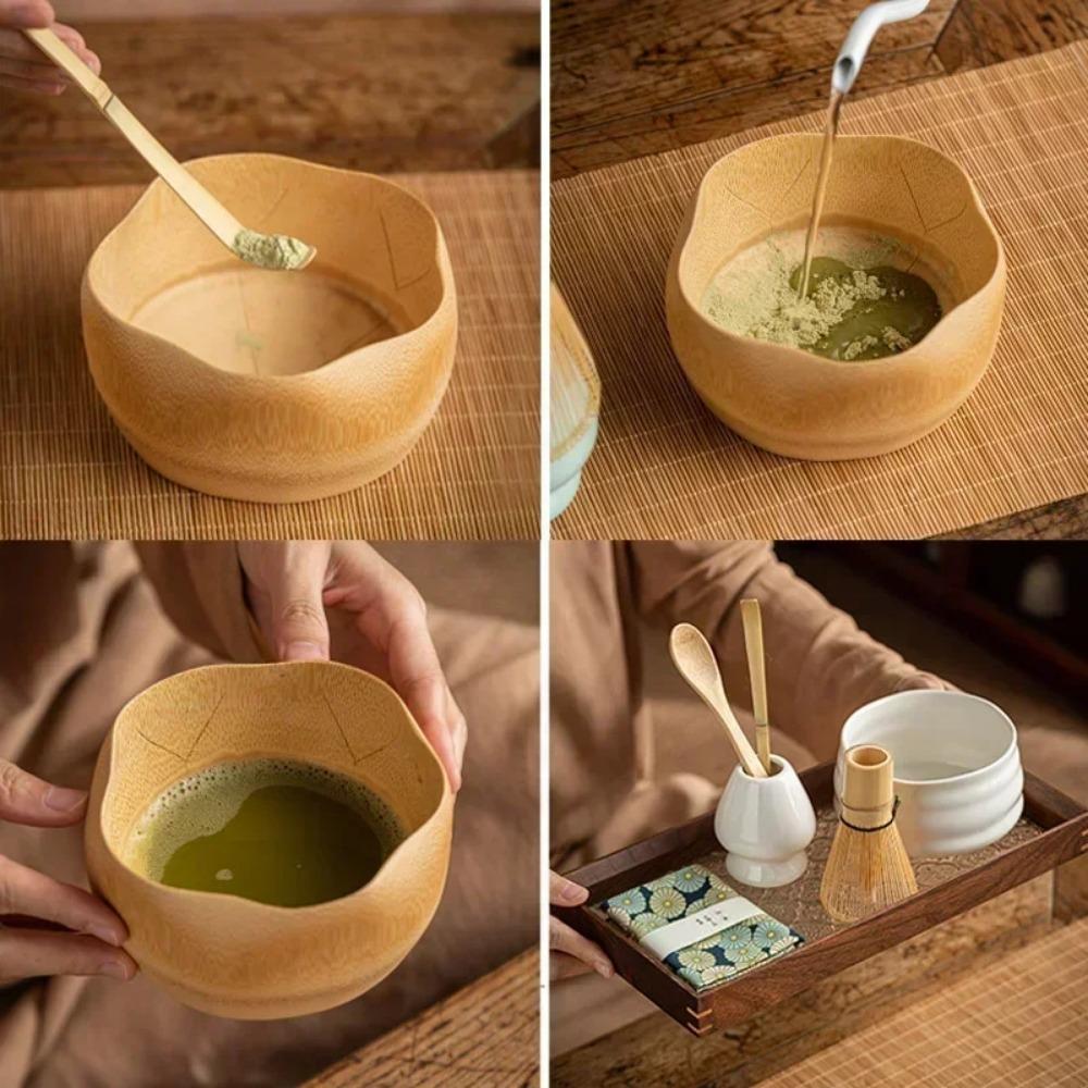 4/5/7PCS Japanese Coarse Pottery Matcha Set Safe Bamboo Whisk Teaspoon Tea Sets Indoor Beverage Shop Tea-making Tools Accessorie