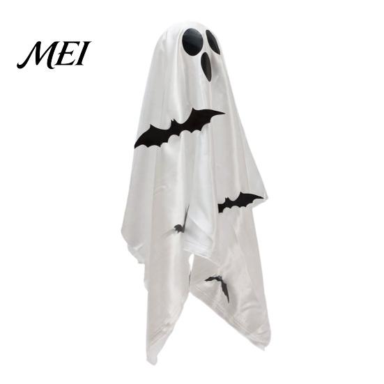 Halloween Hanging Ghost Decorations Scary Decor, Spooky Bat Print Decor for Porch Lighted Ghosts Tree, Glow-in-the-Dark Outdoor Decoration Front Door