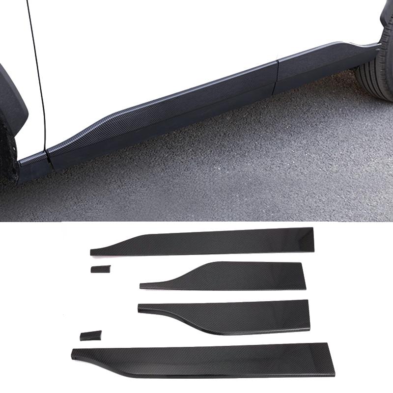 For Toyota RAV4 RAV 4 XA50 - Hybrid ABS Carbon Fiber Car Side Door Body Molding anti-scratch Protector Side Strips Trim
