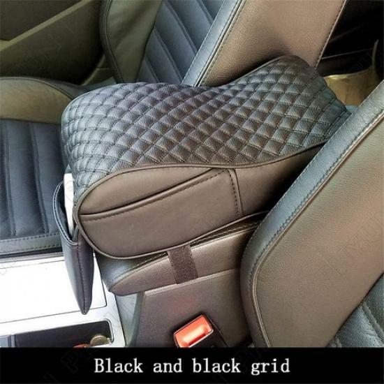 Черная Универсальная Подушка-Подлокотник для Автомобиля, Накладка на Крышку Консоли, Сумка-Кошелек из Искусственной Кожи