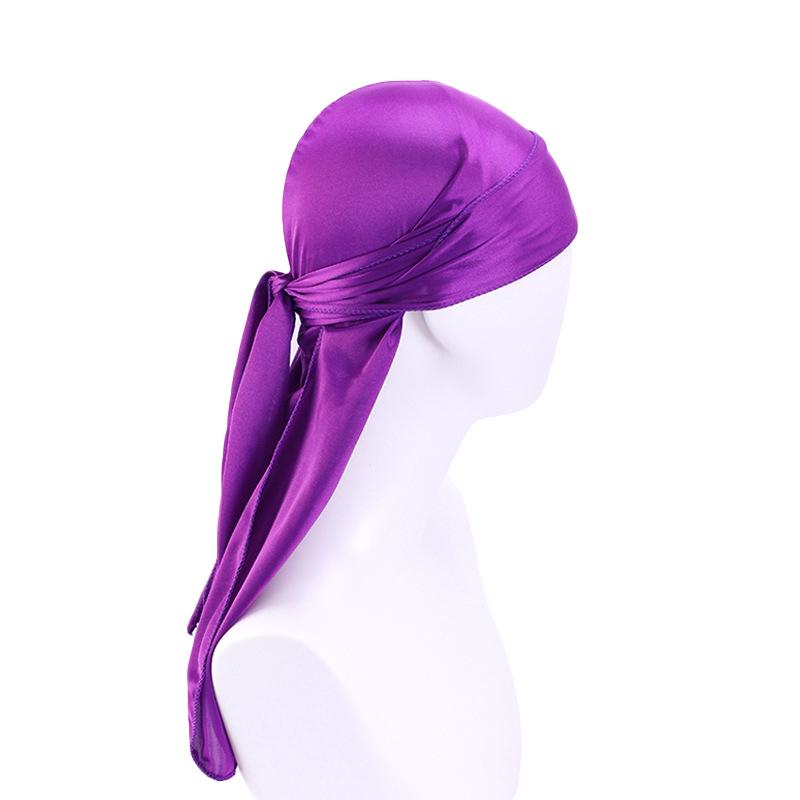 Lange Schleife Unisex Erwachsener Satin Doo Rag Durag Bandanas Kappe Piratenhut Turban Herren Hip Hop Stirnband Biker Kopftuch Unisex Kopfbedeckung