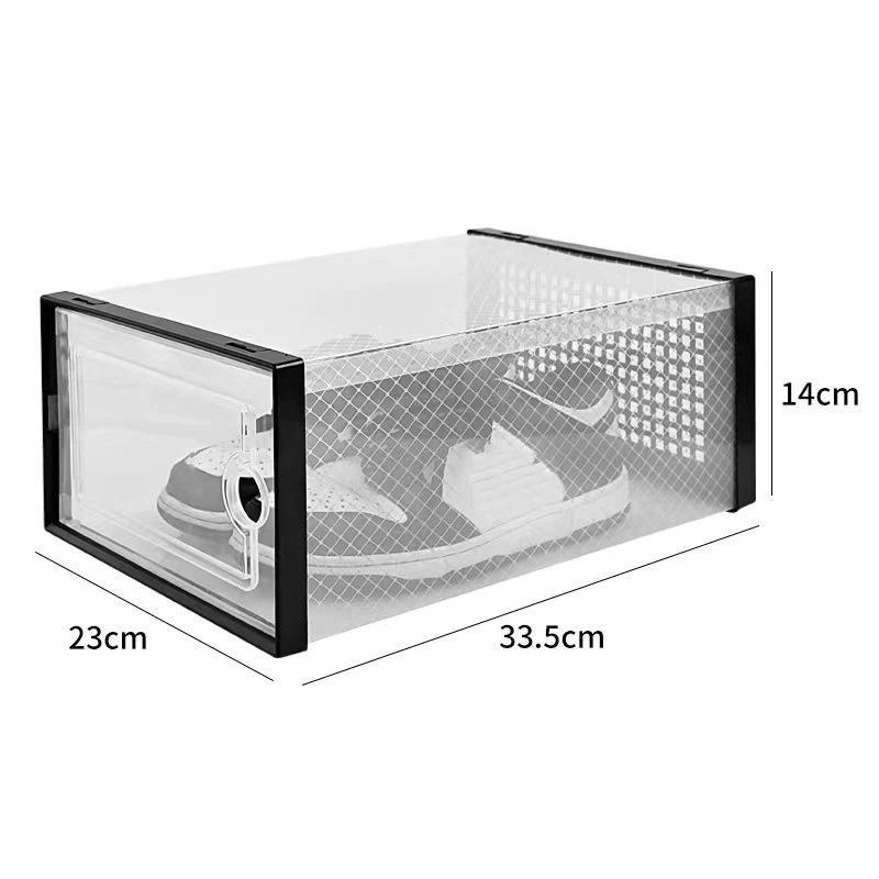 1Pc Shoe Box Organizer, Clear Stackable Plastic Storage For Sneakers, Dust-Proof Design To Keep Shoes Visible & Protected