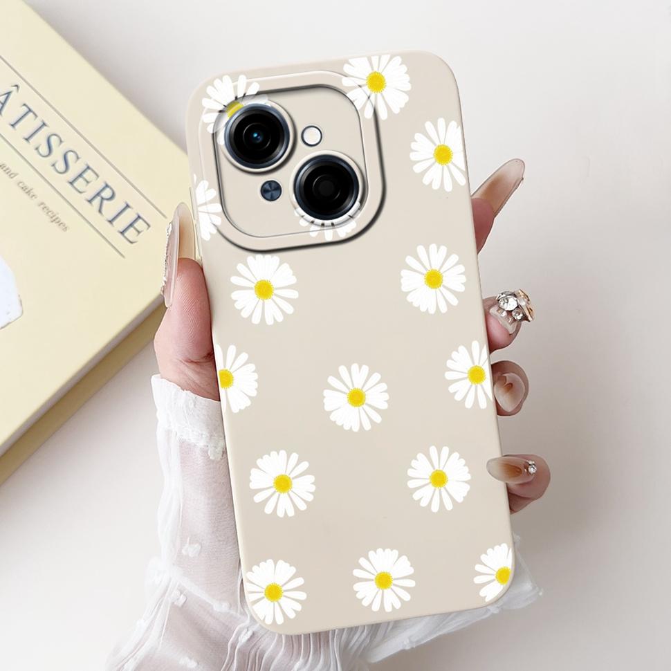 For Tecno Spark Go 1 Case Stylish Sunflower Butterfly Soft Silicone Phone Case For Tecno SparkGo 1 GO1 6.67" Cover Bumper