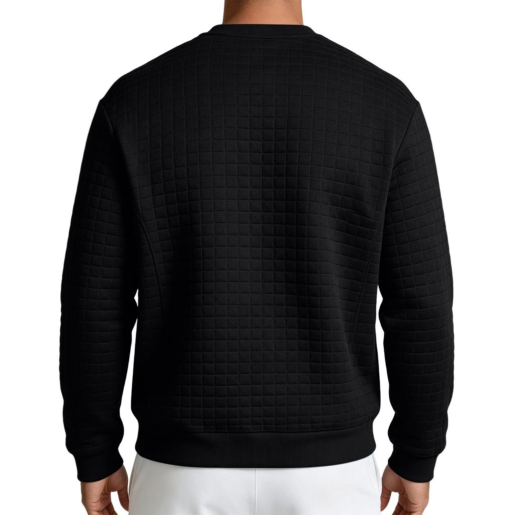 Men's Plaid Crewneck Top for Casual Versatile Everyday Wear