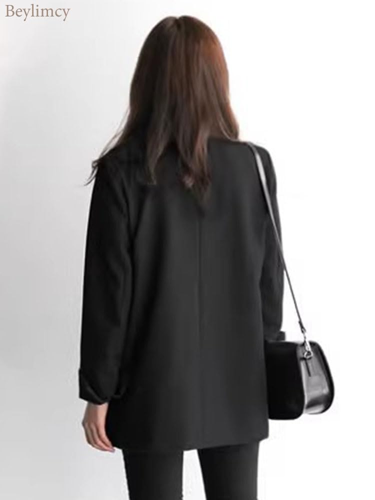 Beylimcy Tailored Long Long Perfect for Plus Simple Bey120 Women's Jacket, Sleeve, Length, Commuting, Casual, Sizes, Style, Spring/Autumn, (JP,