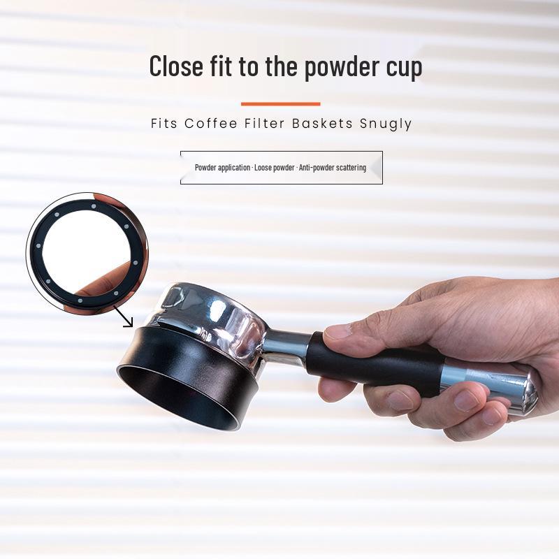 Magnetic Portafilter Basket Anti-Splash Ring - Italian Coffee Grinder Accessory, 51/53/58mm Handle Universal.