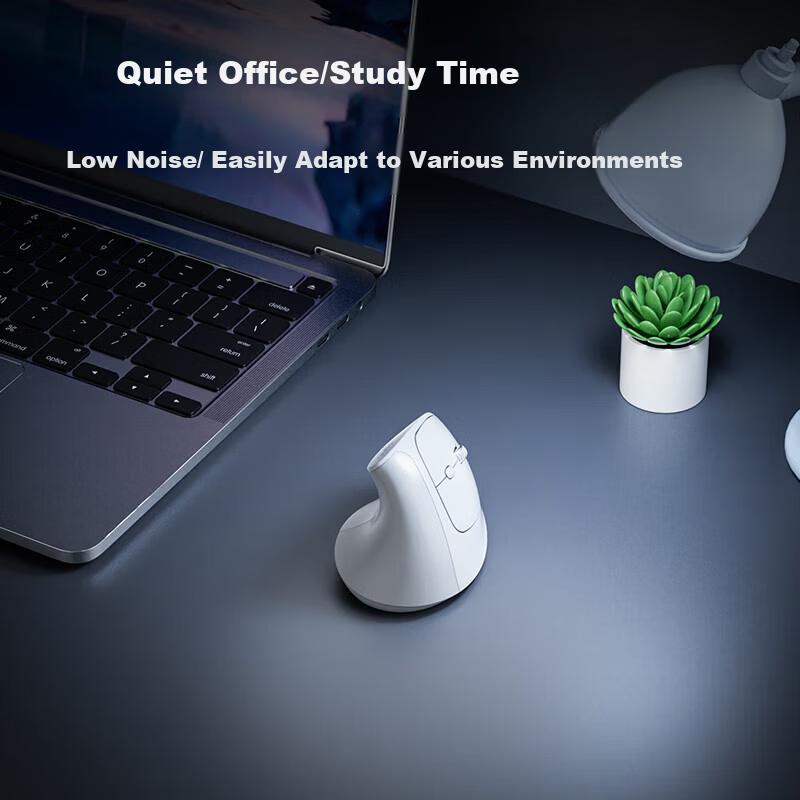 INPHIC X9PRO Wireless Ergonomic Vertical Mouse Office Silent Laptop Mouse 58° Support Anti-Pinch 4-Level DPI Gray