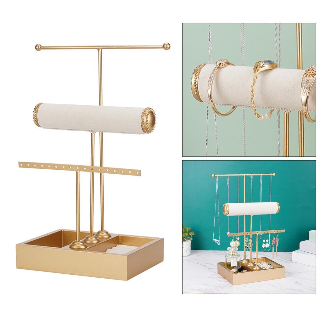 3-stöckiger Schmuckständer mit Ablage Elegante Halter-Organizer