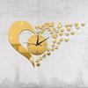 3D Heart Mirror Wall Clock: Creative, Fashionable, Silent Living Room Decoration
