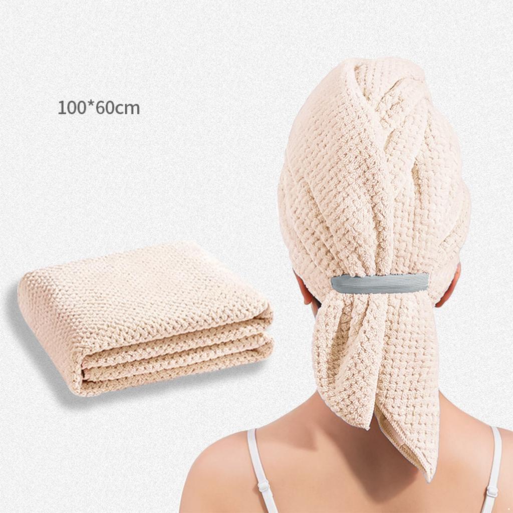 Thick Quick-Dry Hair Turban for Women, Extra Large Absorbent Shower Cap, Drying Towel Wrap for Long or Thick Wet Hair