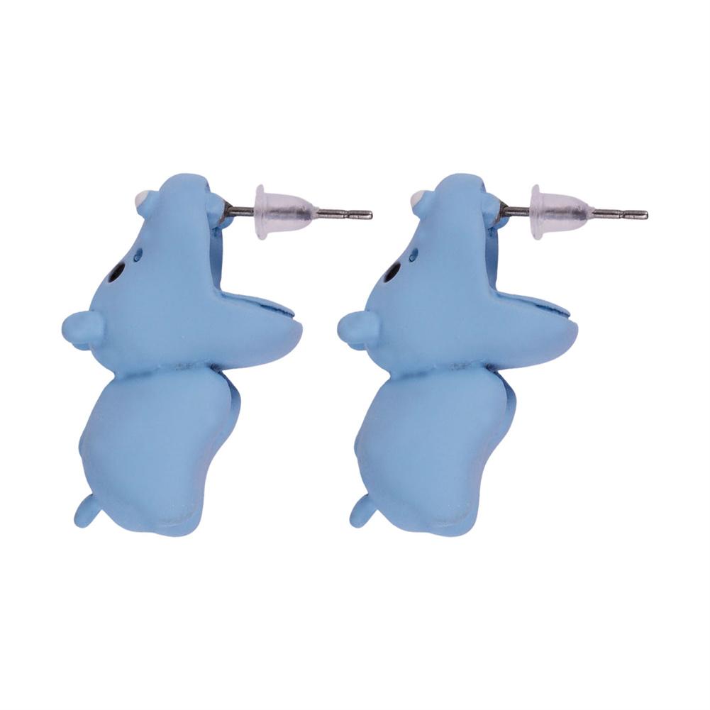 1 Pair Of Resin Earrings Handmade Cute Animal Piercing Earrings Stud Earrings For Women Girls