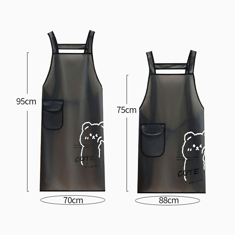 TPU Kitchen Apron Waterproof Cleaning Aprons for Aquatic Products Work Apron  Household