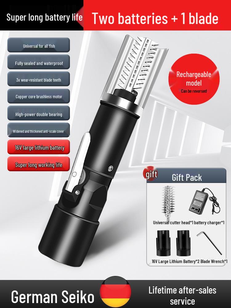 Automatisk Fiskfjällare och Skrapa i Rostfritt Stål för Hem- och Kommersiellt Bruk