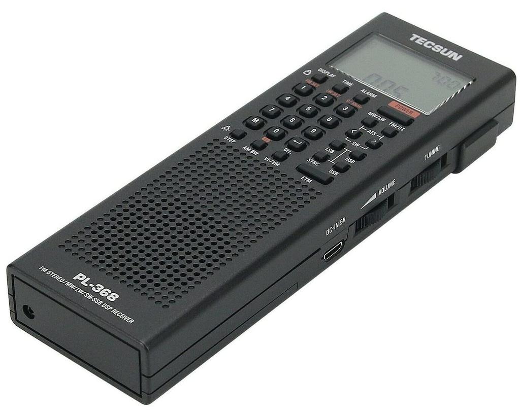 EnergyPower TECSUN Digitales DSP-Taschen-Kurzwellenradio mit zwei Batterien Synchron und Ersatz Extern Lang- und Mittelwelle Tragbar BCL FM