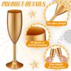 40 Pcs Gold Acrylic Champagne Flutes 6 oz Unbreakable High Stem Cups for Wedding Birthday Party