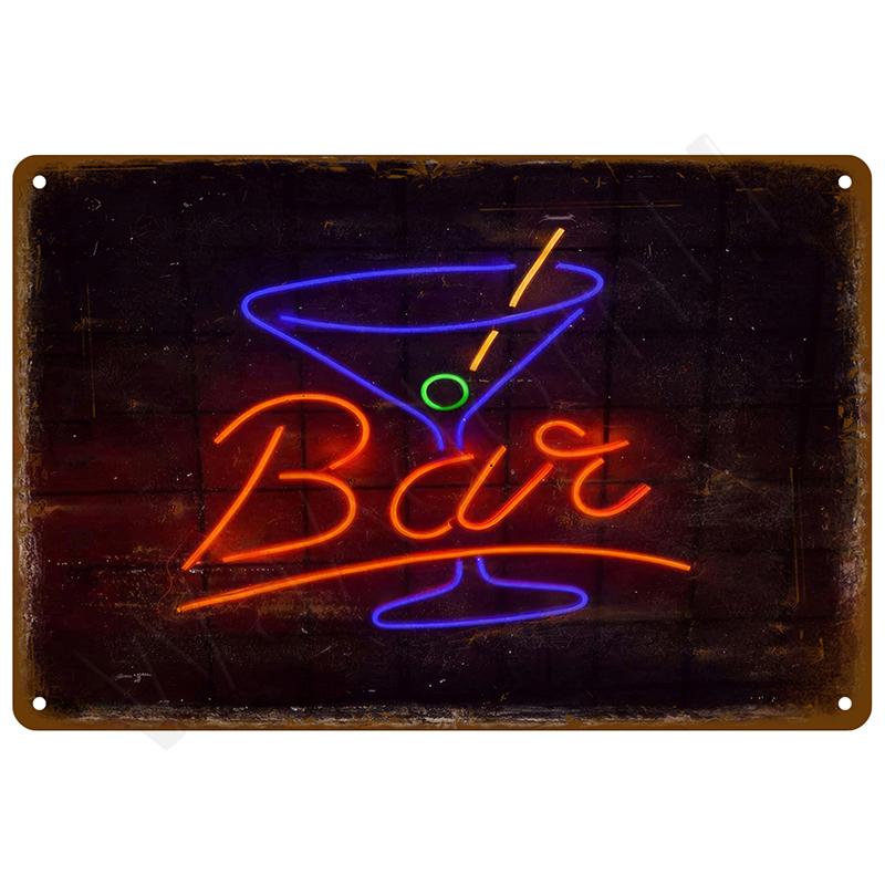 Retro Tin Signs Wall Bar Accessories Bathroom Home Living Room Decor Decorations Items Luxury Metal Signs Vintage Posters Art