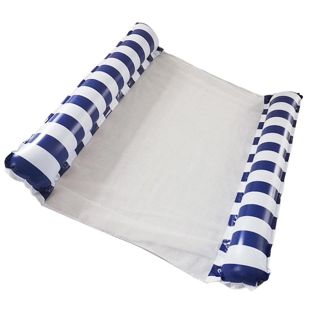1× PVC Double Float Water Hammock Recliner Comfortable Foldable Inflat Air Mattress Summer Swimming Pool Mats Sleeping Bed Chair