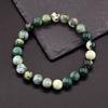 Genuine Tree Patterned Agates Beads Bracelet Woman Real Natural Moss Agates Bracelets Man Energy Stones for Healing Fengshui
