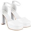 Shoetopia Girls Zepto White Heeled Sandal - 3 Uk (Girls-Zepto-White)