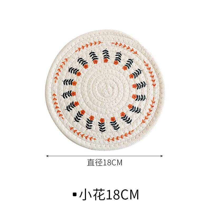 3587 Cotton and Linen Braided Heat Insulation Pad Household Placemat Plate Bowl Sand Pot Tea Cup Pad Anti-scalding Table Mat