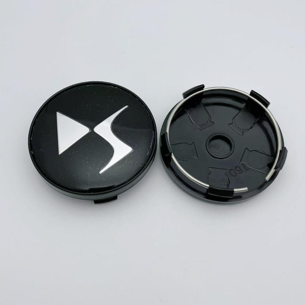 

4pcs O.D 60MM ( I.D 56MM ) DS Logo Emblem Car Wheel Center Cap for DS Wheels Hub Lid Rim Hubcaps Cover Replace Car Accessories Black Silver DS&4pcs T60 Wheel Caps