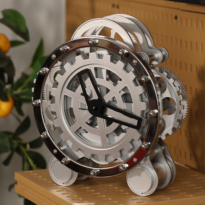 

Nordic Interior Table Clocks Rotating Gear Table Clocks Creative Interior Ornaments Desk Home Decoration Desk Decor Accessories білий