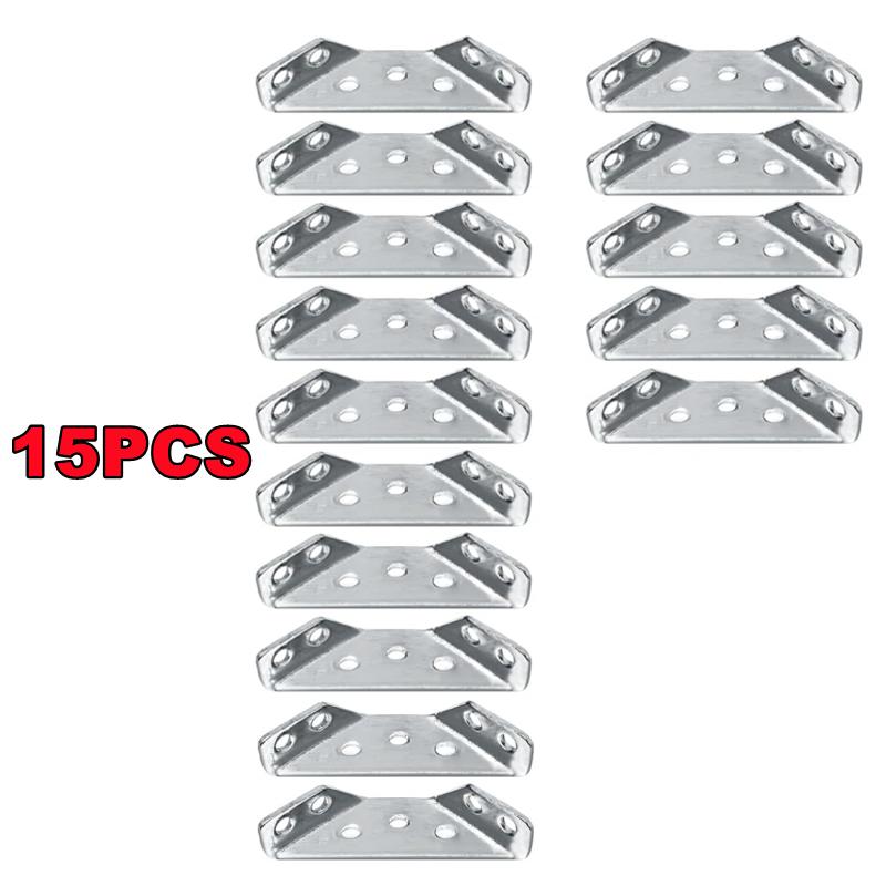 20-1PC Stainless Steel Angle Corner Brackets Universal Furniture Corner Connector Brace Joint Fastener Bedframe Cabinet Drawer