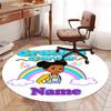 Custom Name Gracie's Corner Printed Round Rug Carpet Chair Rug Area Rug Entryway Doormats,for Office Chair Living Room Bedroom Kitchen Room.