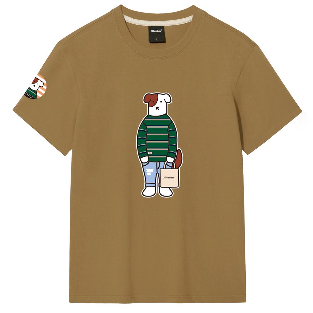 OKSTAR Casual Brodog Short Sleeve Tee (C Type)