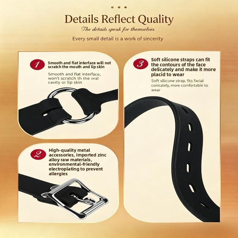 Breathable Silicone Ball Mouth Gag Adjustable Bondage Kit Soft Mouth BDSM Bondage Ball for Beginners Adult Couple Games Sex Toy