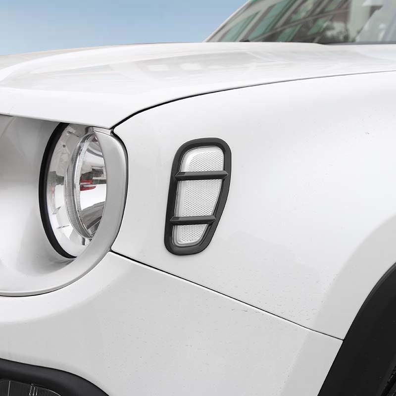 Car Fender Leaf Board Lampshade Lamp Decoration Protective Cover For Jeep Renegade 2016 Up Car Exterior Accessories