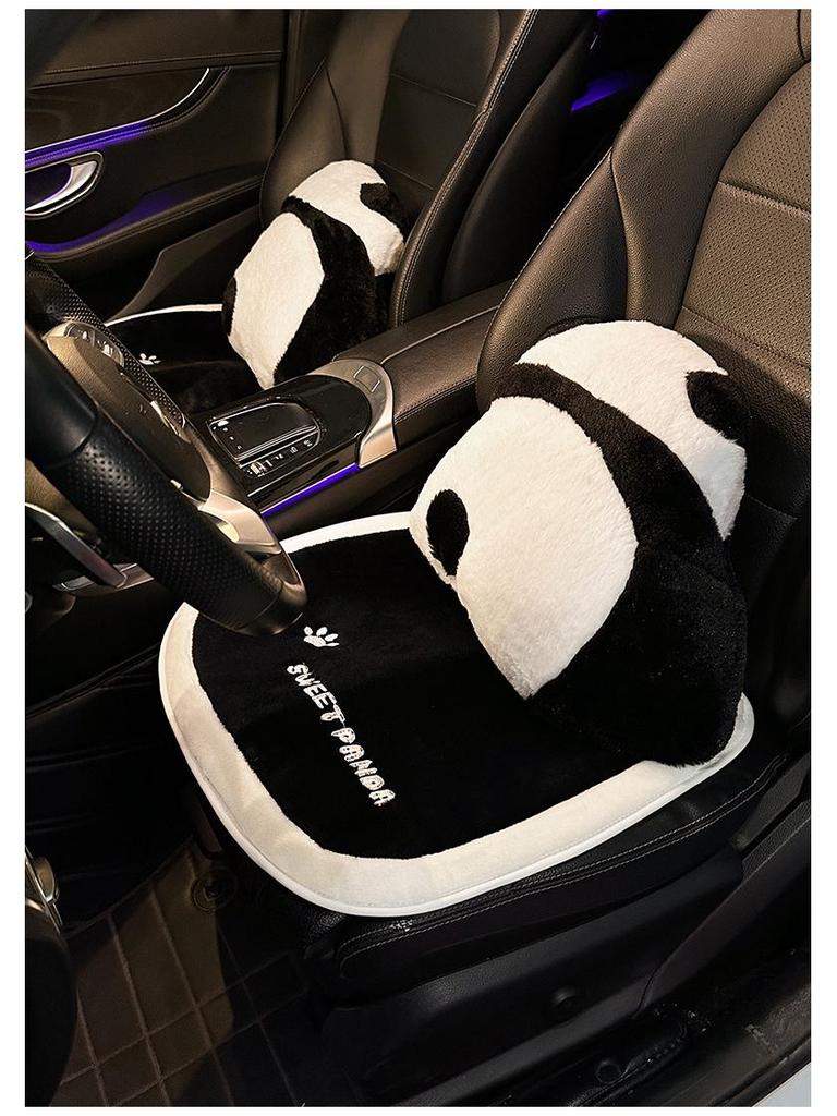 Plush Panda Heated Car Seat Cushion - Universal, Year-Round Comfort