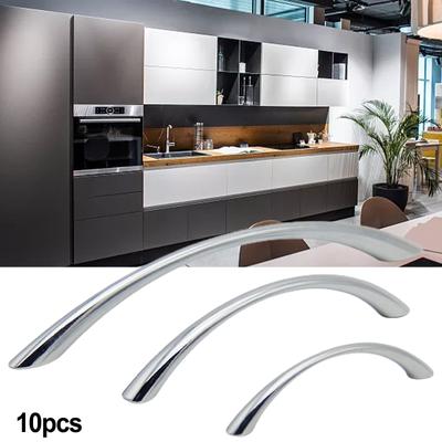10PCS Pull Handle Cabinet Curved Handle Door Handle
