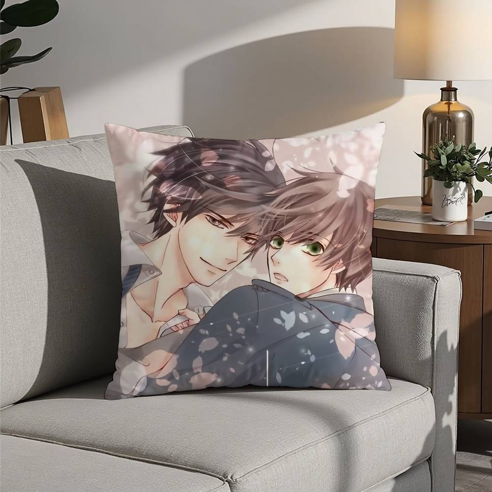 Anime S-Sekaiichi Hatsukoi Pillow Case Sofa Decorative Home Double-sided Printing Short Plush Cushion Pillow Cover Holiday Gift