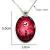 Vampire's Moon Gothic Ghost Pendant - Halloween Jewelry