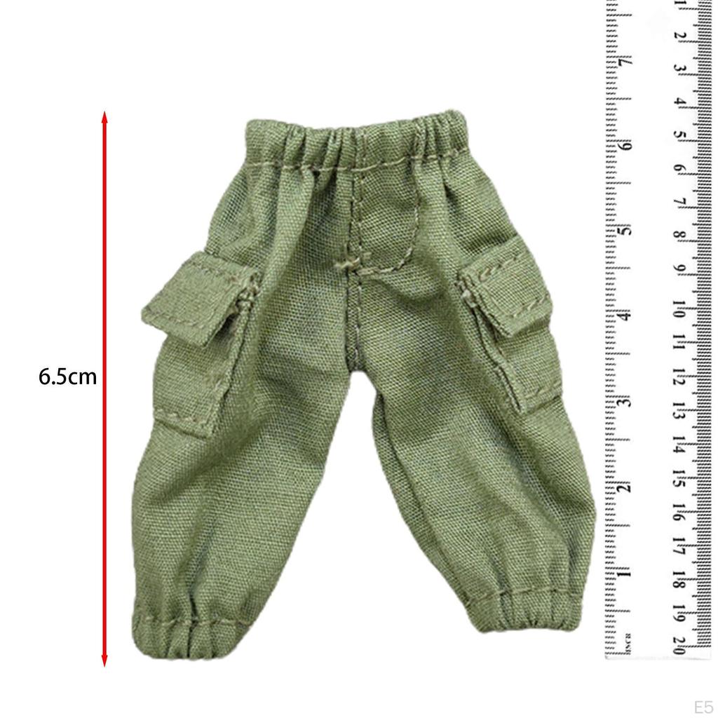 1/18 Casual Pants Accessory Handmade Doll Clothes 3.75 Inch Mini Action Figure for Dress Up