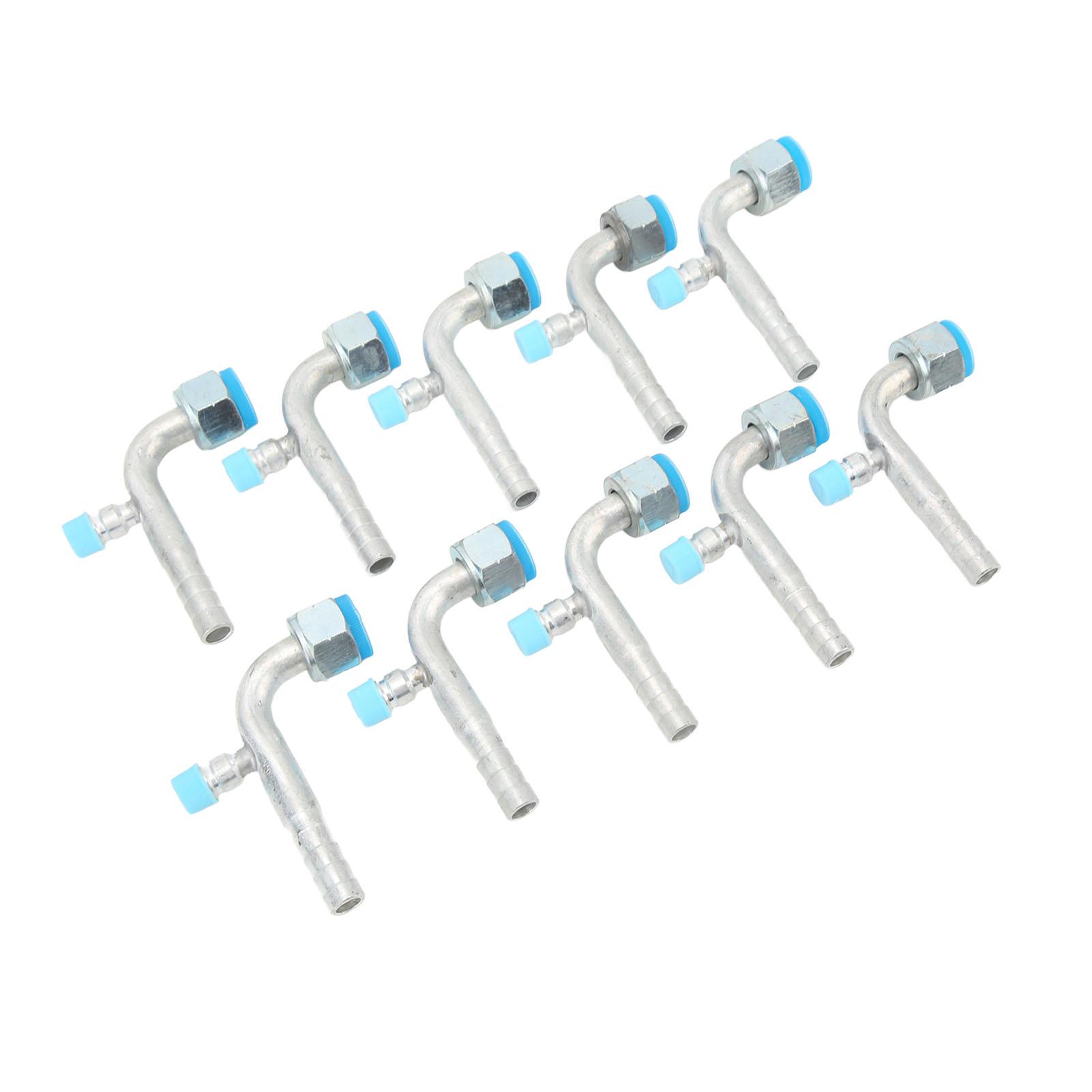 

10PCS Car AC Hose Connector Universal Aluminum Fit For Cars Trucks Engineering Vehicles Air Conditioning Modification